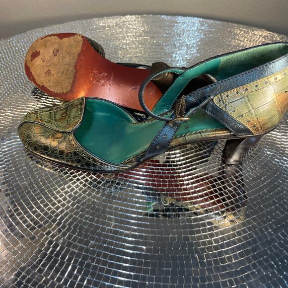 Italian kitten heel Mary Jane shoes size 37 - Picture 9 of 16